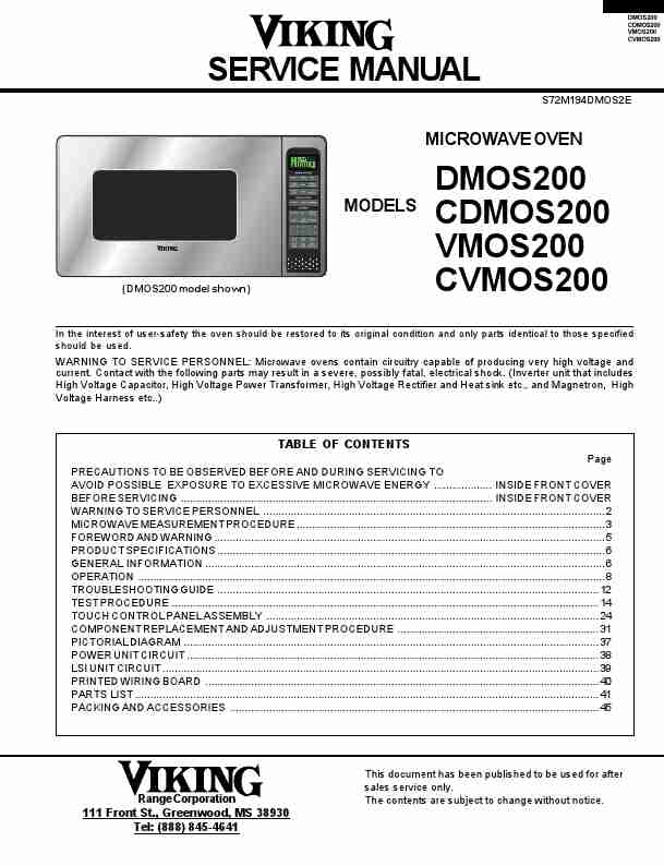 Viking Microwave Oven CDMOS200-page_pdf